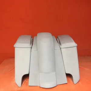 Honda VTX 1300 / 1800 5" Extended Stretched Saddlebags   Rear Fender Dual Cut Outs   Lids