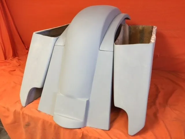 Honda VTX 1300 / 1800 5" Extended Stretched Saddlebags   Rear Fender Dual Cut Outs