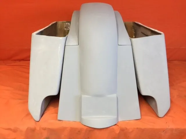 Honda VTX 1300 / 1800 5" Extended Stretched Saddlebags   Rear Fender Dual Cut Outs