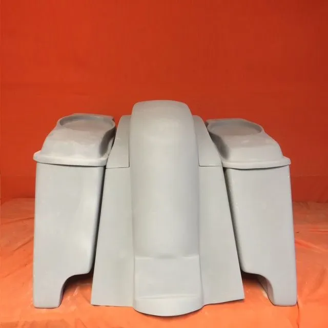 Honda VTX 1300 / 1800 6" Extended Stretched Saddlebags   Rear Fender Dual Cut Out   6 X 9 Speaker Lids