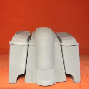 Honda VTX 1300 / 1800 6" Extended Stretched Saddlebags   Rear Fender Dual Cut Out   6 X 9 Speaker Lids