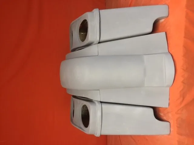 Honda VTX 1300 / 1800 6" Extended Stretched Saddlebags   Rear Fender Dual Cut Out   Dual 6 X 9 Speaker Lids