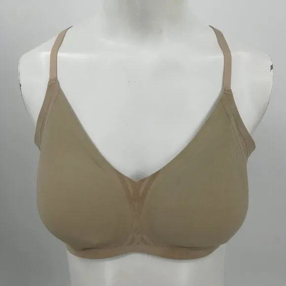Honeylove Silhouette Beige Tan Wireless Stretch Multiway Bra Size M Velvet Lift