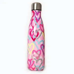 Hype Pink Graffiti Hearts Bottle Xucb342