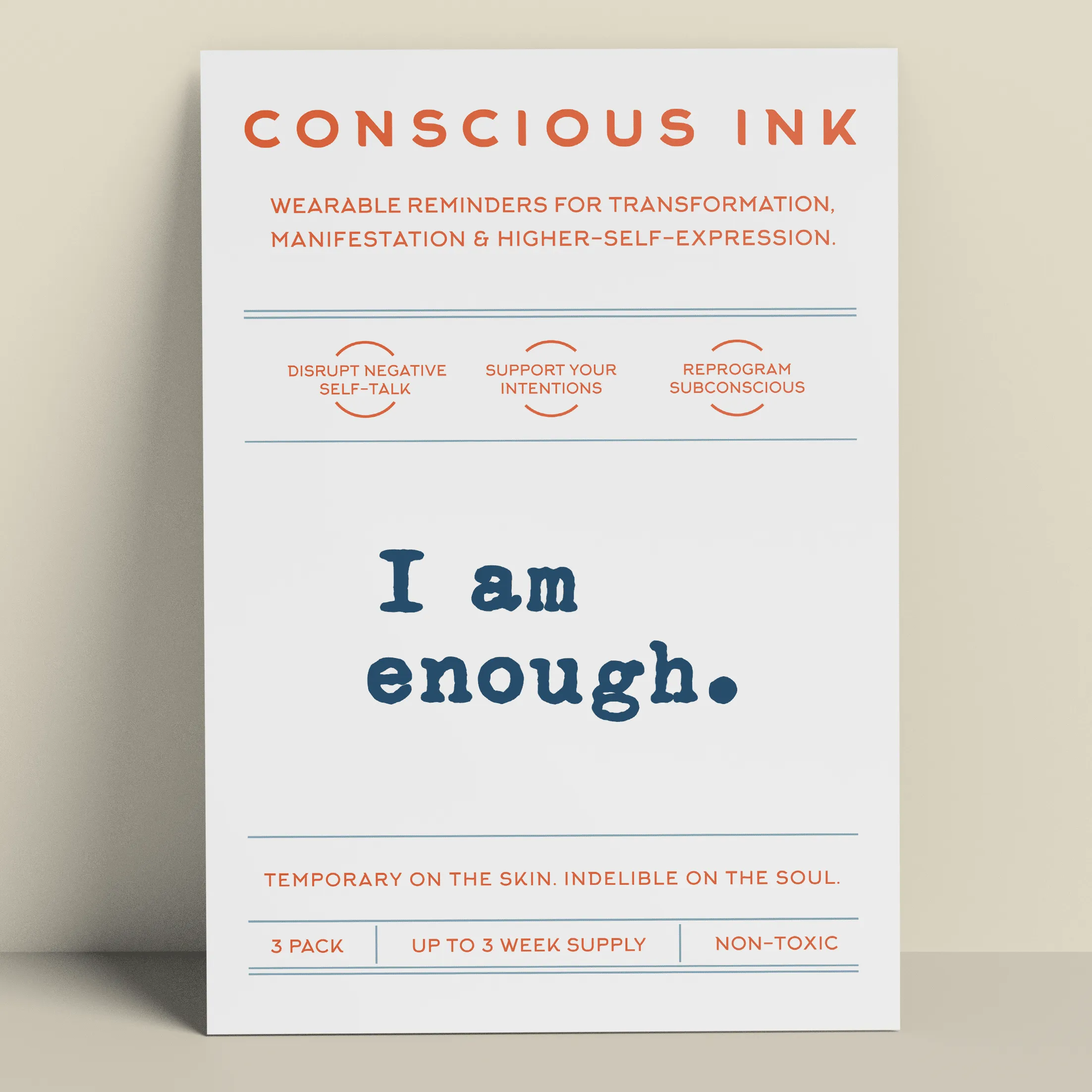 I Am Enough. (Simple) Manifestation Tattoo