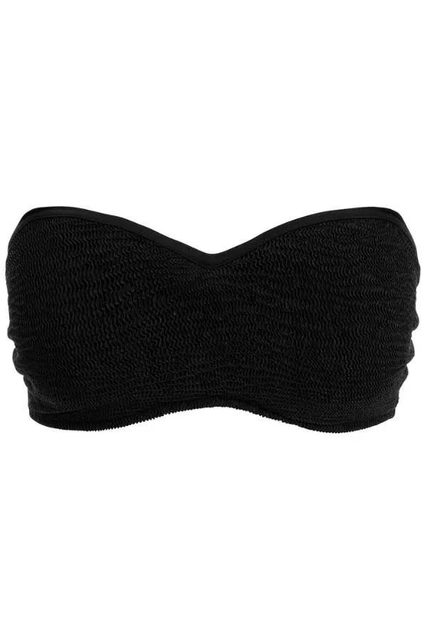 Ibiza Waves Bandeau Bikini Top - Black