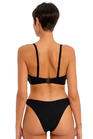 Ibiza Waves Bandeau Bikini Top - Black