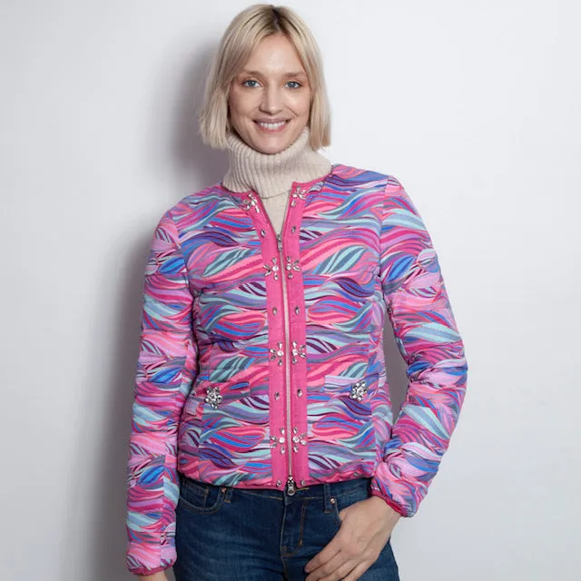 Icaria Fuchsia Embellished Jacket