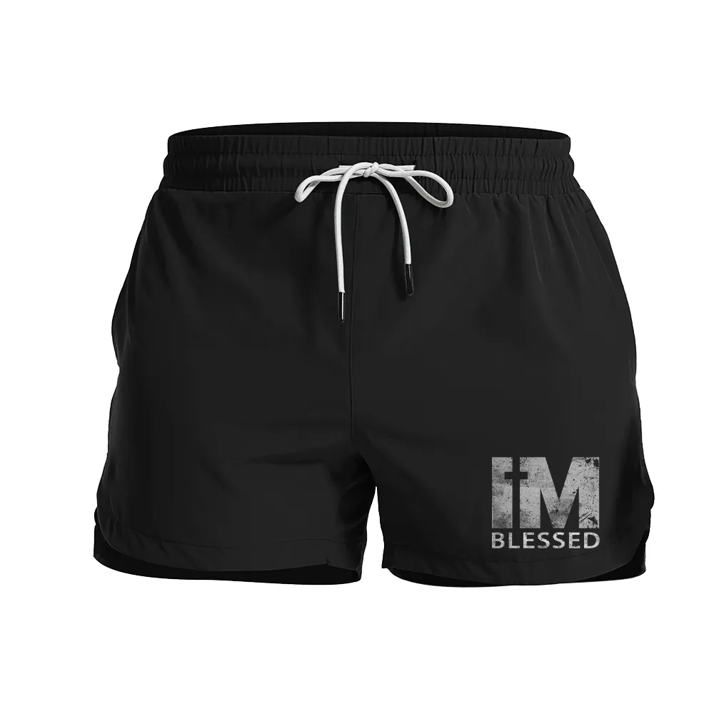 I'M Blessed Graphic Shorts