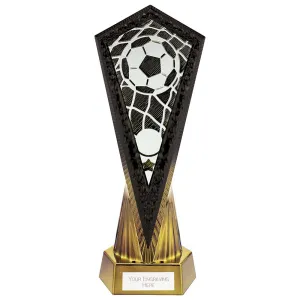 Inferno Football Statue Award - Carbon Black & Fusion Gold (270mm Height)