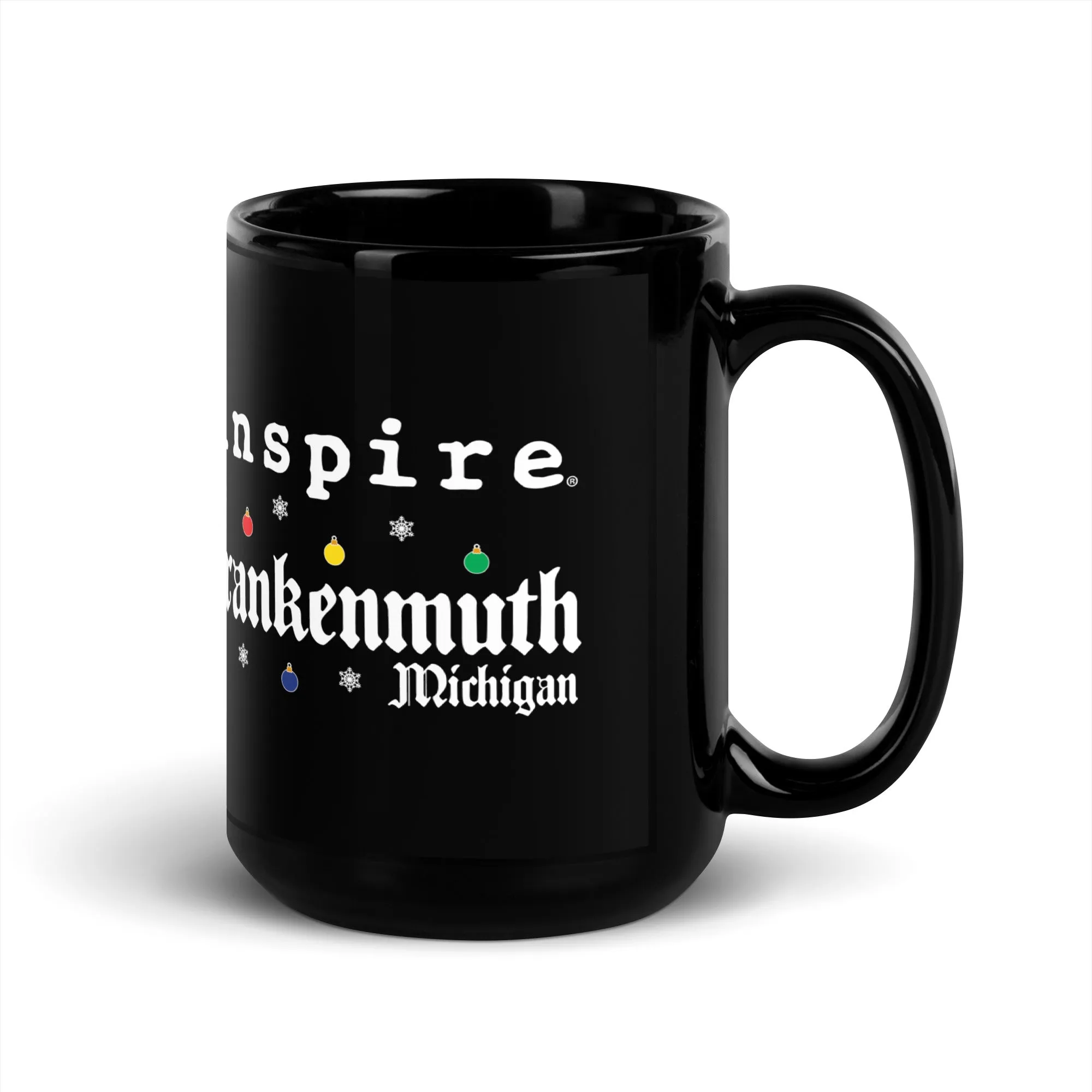 inspire Frankenmuth Black Glossy Mug