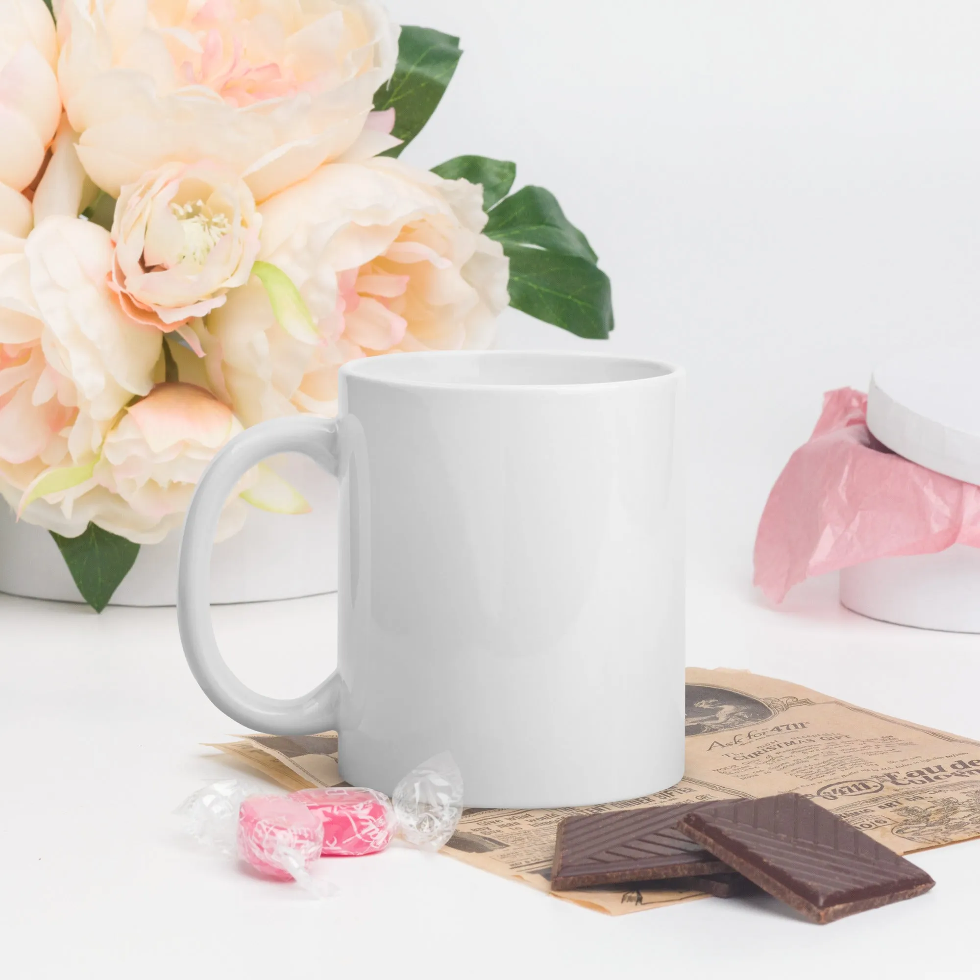 inspire Happy Easter White glossy mug