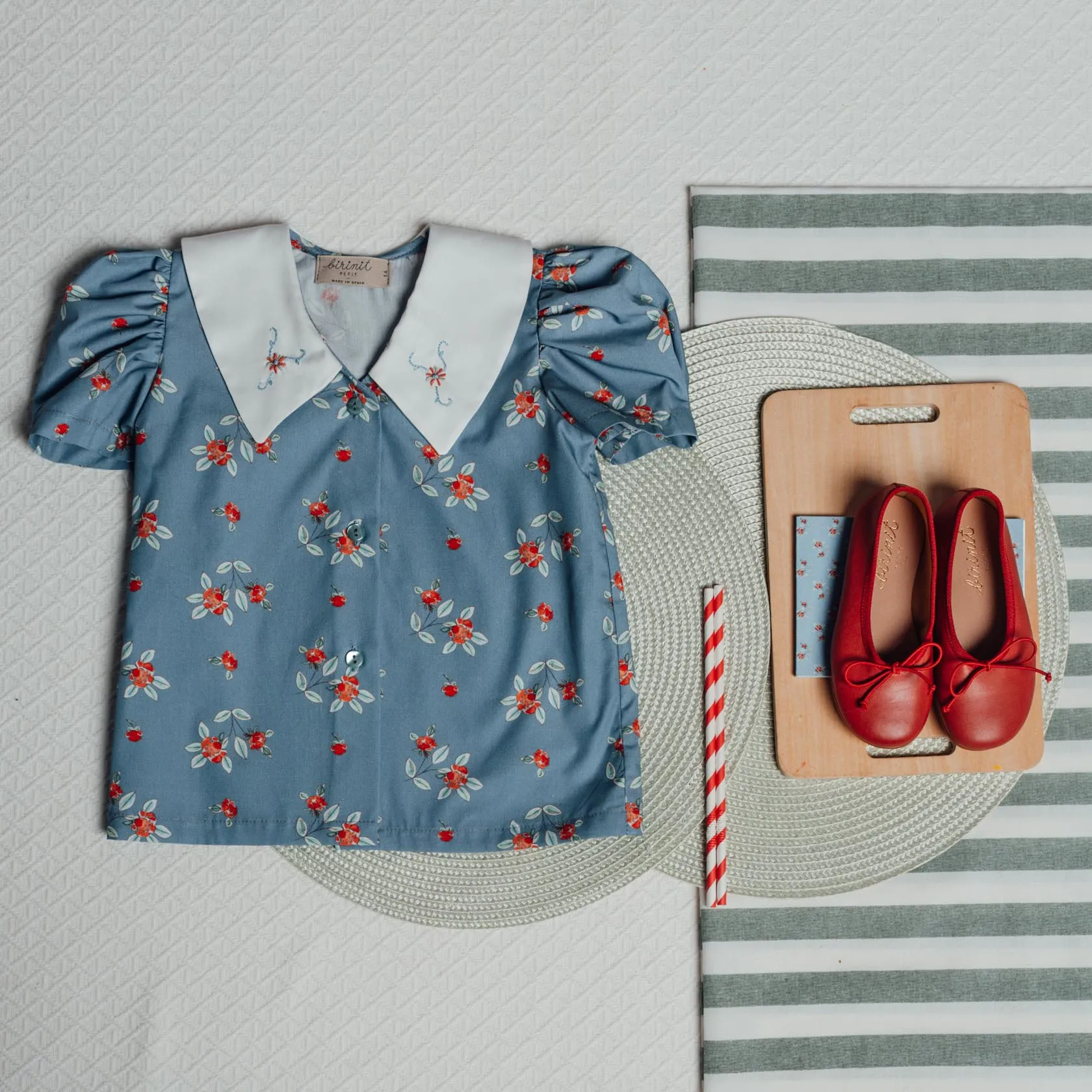 Jackie Shirt With Embroidered Collar by Birinit Petit