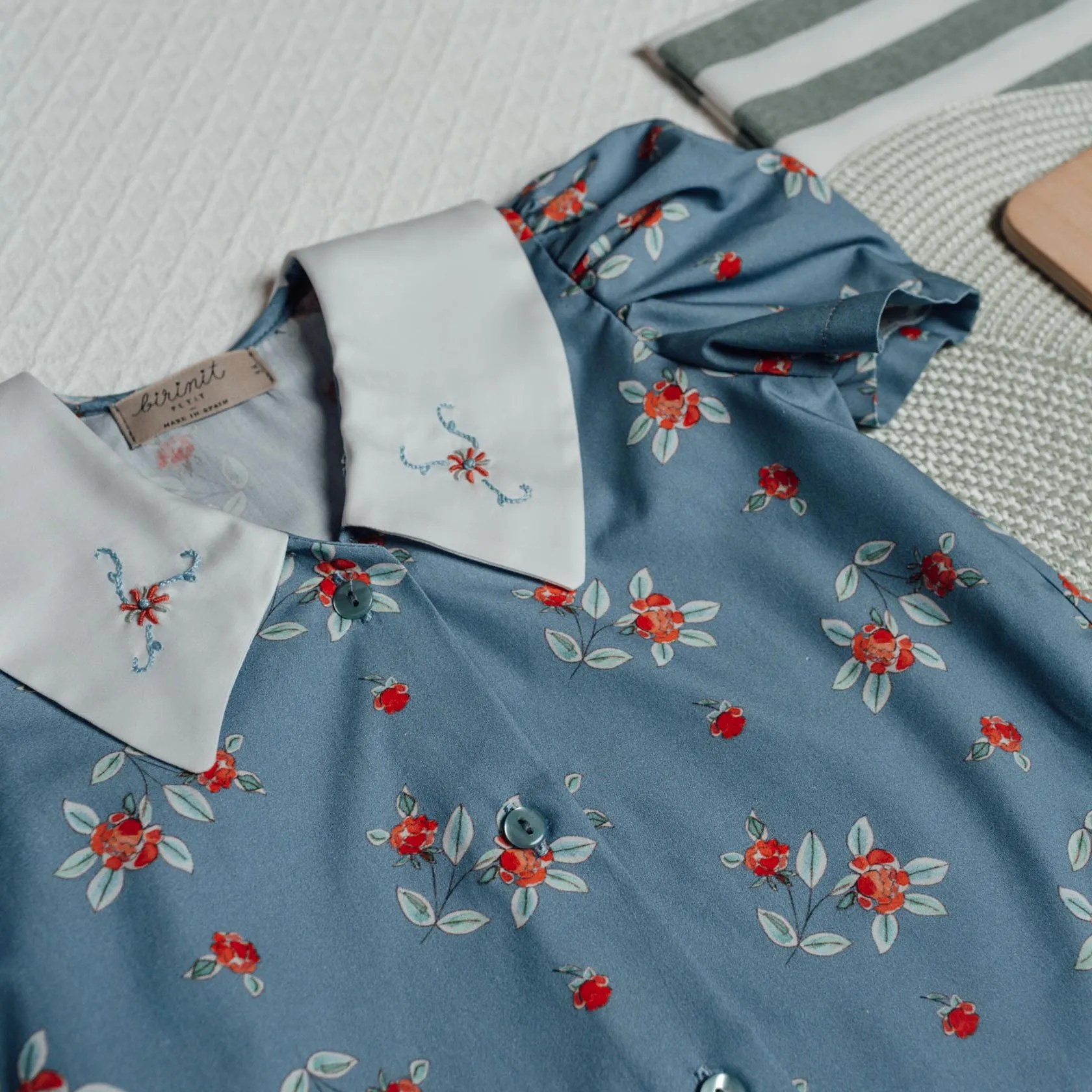 Jackie Shirt With Embroidered Collar by Birinit Petit