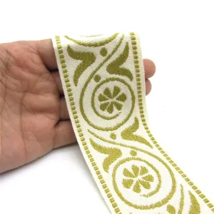 Jacquard Braid With Simple Flower Pattern 57mm 5007