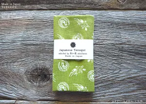 Japanese Printed Tenugui, Tsurukame (Crane & Turtle) tnkp0029