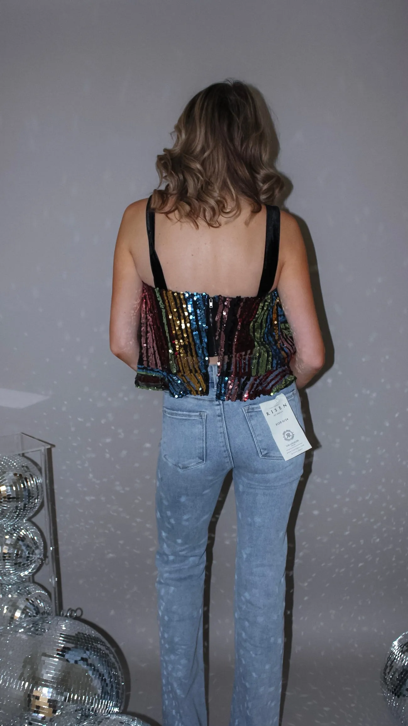 Jean Colorful Sequin Top