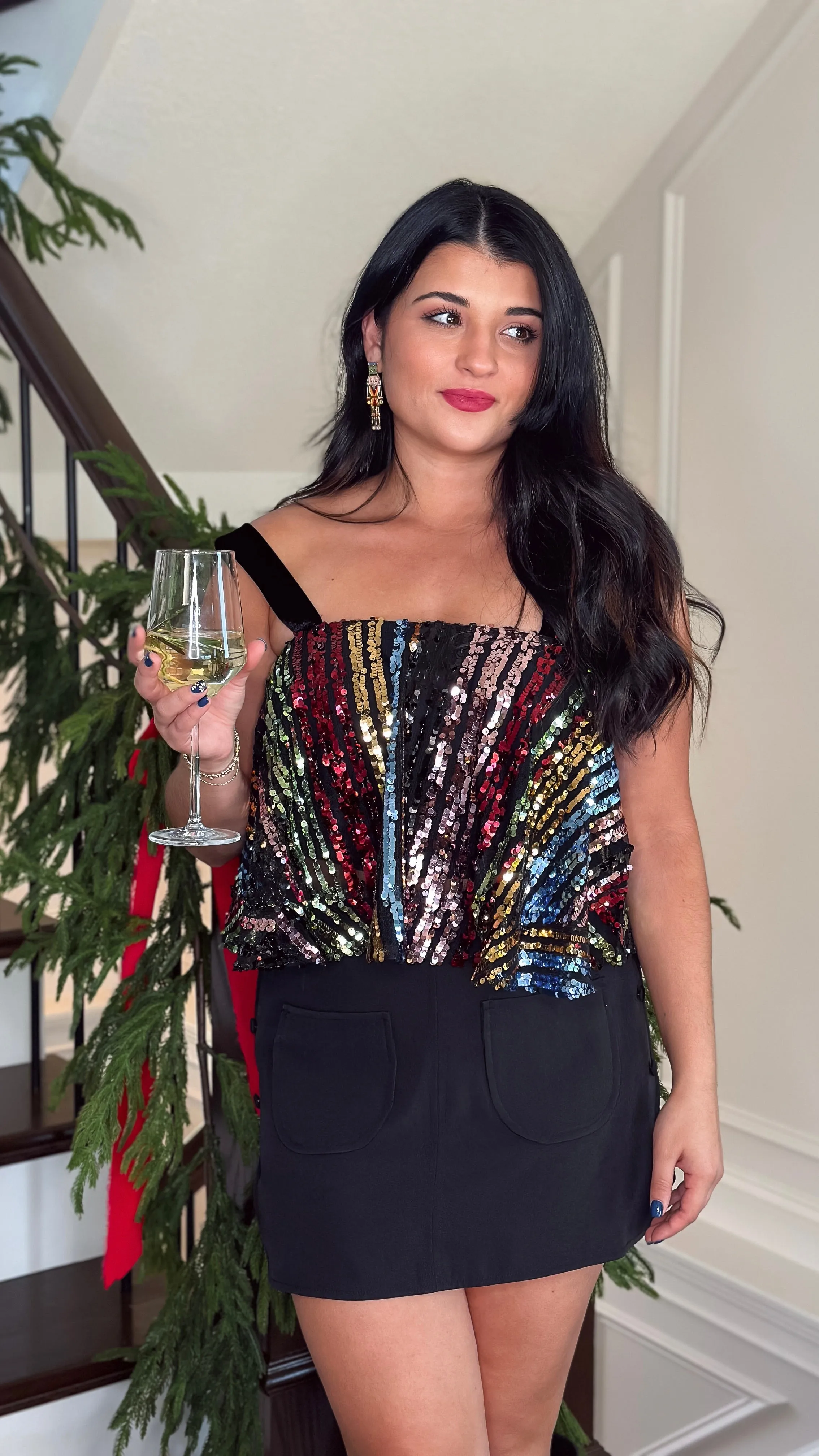 Jean Colorful Sequin Top