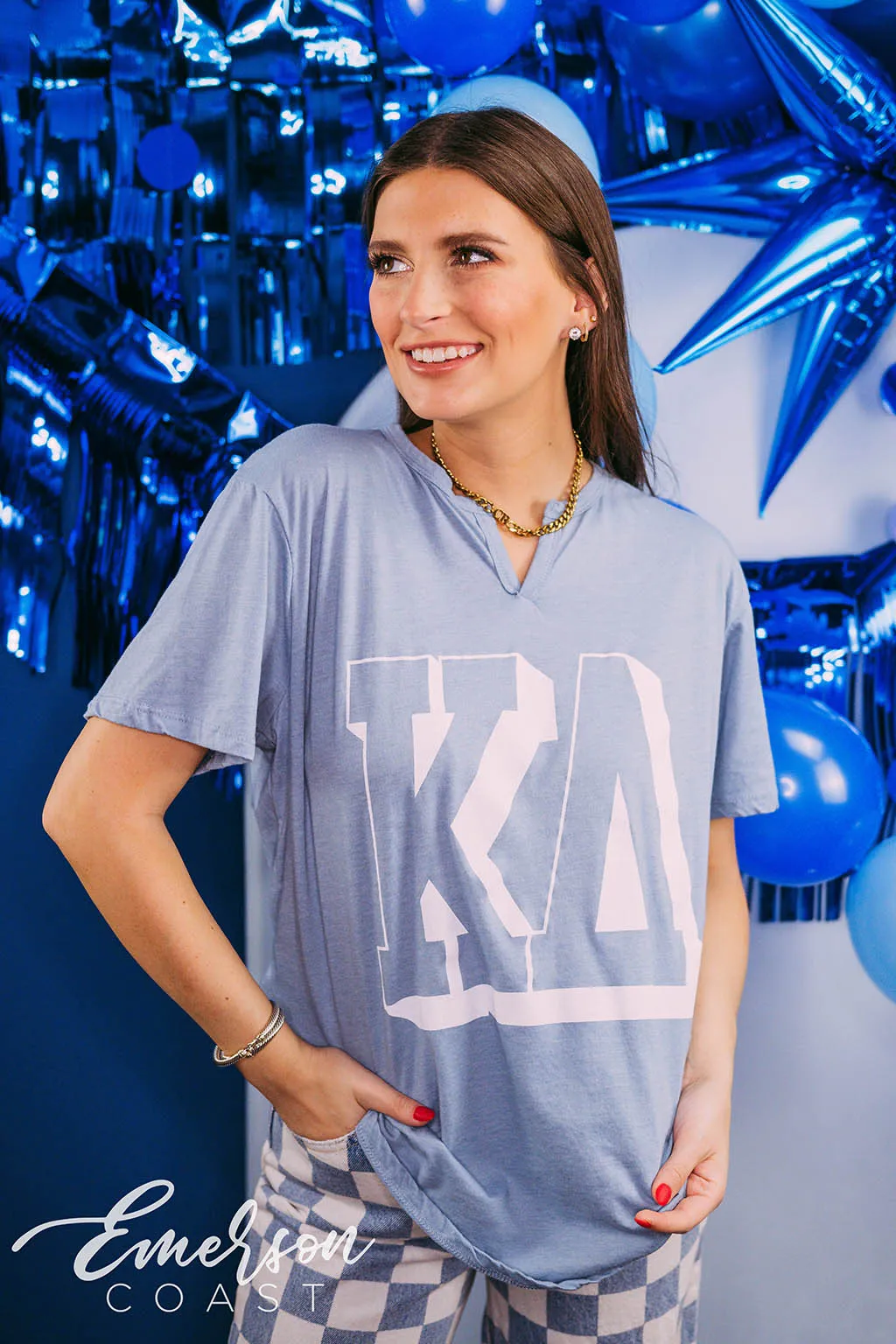 Kappa Delta PR Block Letter Notch Tee