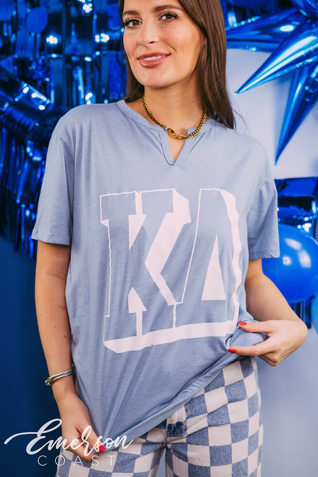 Kappa Delta PR Block Letter Notch Tee