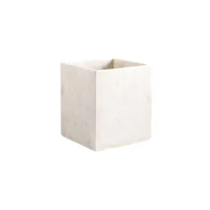 Kassatex Pietra Waste Basket - White