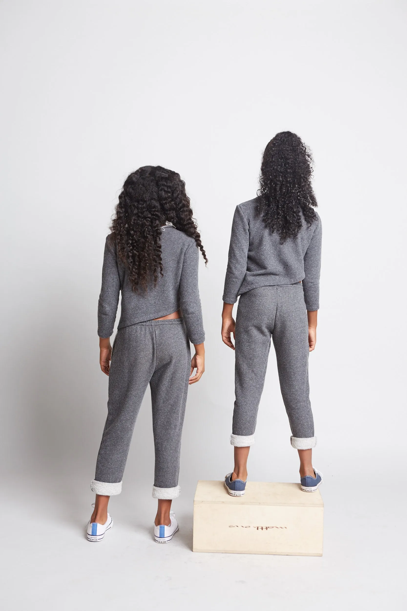 Kenzie - Angled Girl's Sweatshirt (Dark Grey or Light Grey)