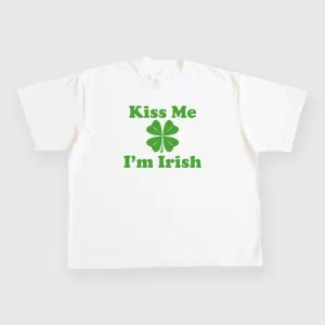KISS ME IM IRISH Custom Printed Saint Patrick's Day T-shirt
