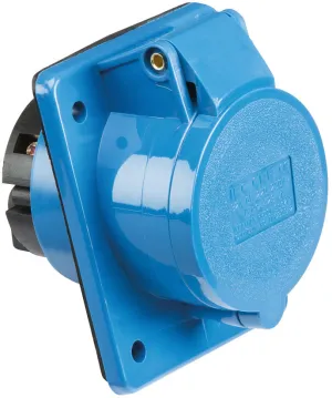 Knightsbridge IN0013 240V IP44 32A Angled Panel Mount Socket 2P E