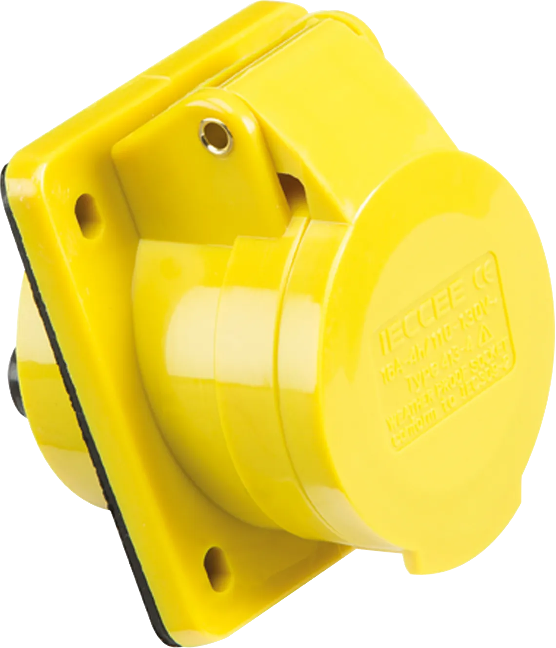 Knightsbridge IN004 110V IP44 16A Angled Panel Mount 2P E