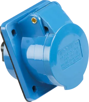 Knightsbridge IN009 240V IP44 16A Angled Panel Socket 2P E