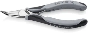 KNIPEX Precision Electronics Gripping Pliers ESD 145mm Black/Grey Multi Component Grips 35 82 145 ESD