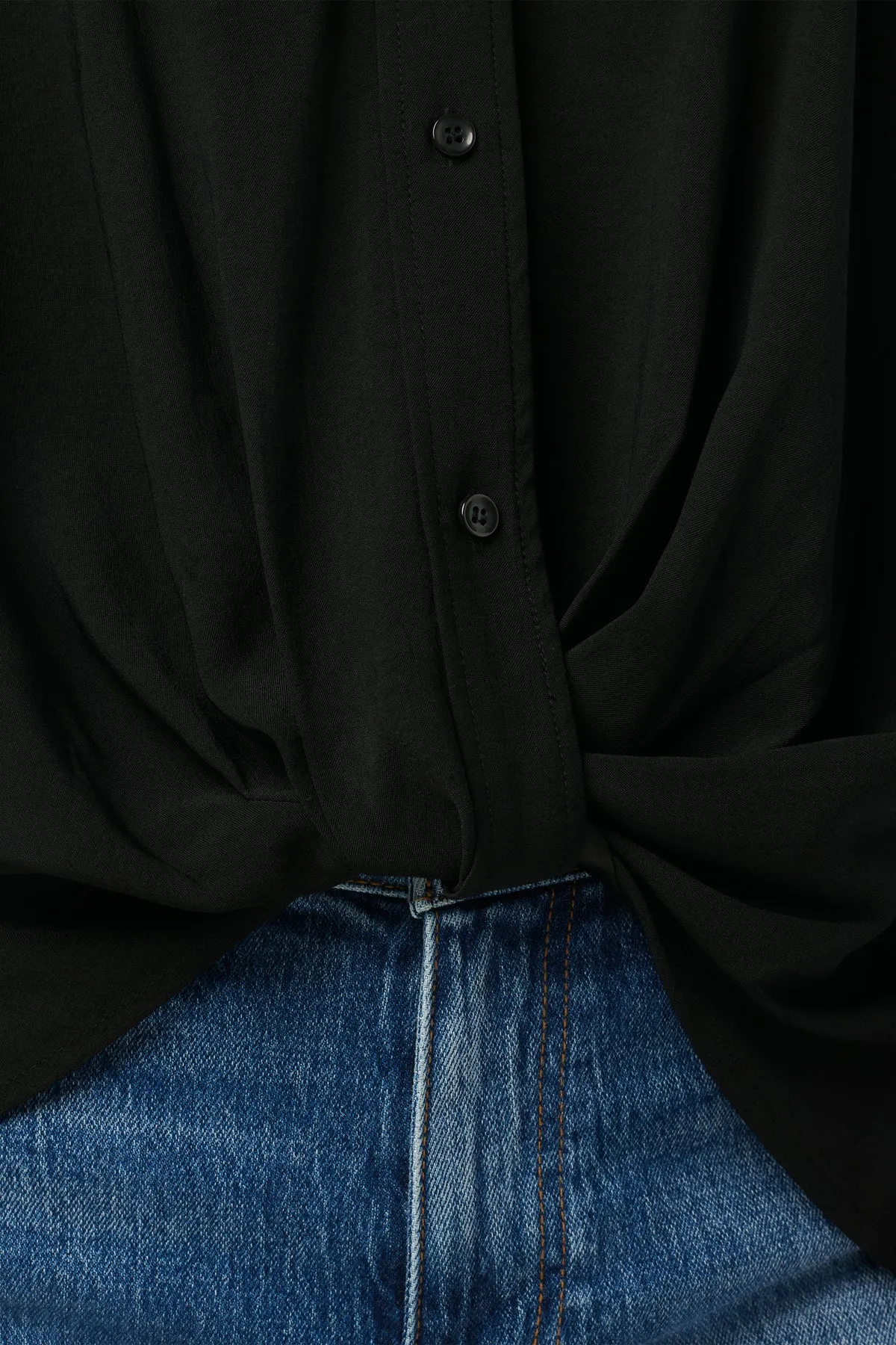 Knotted Button Down Shirt