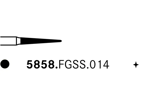 Komet® 5858 Pointed Diamond Trimming Bur