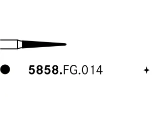 Komet® 5858 Pointed Diamond Trimming Bur