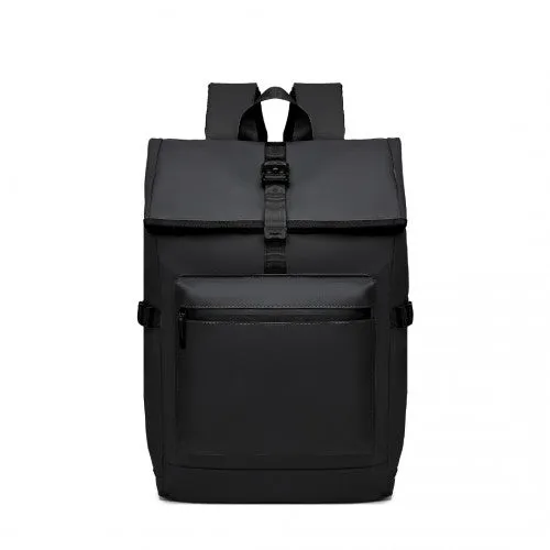 Kono Durable Water-Resistant Stylish Backpack - Black