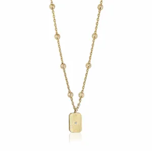 lara | mini rectangle ball chain