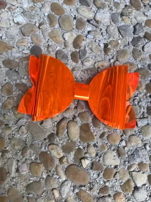 Large Orange Glossy Pool Bow