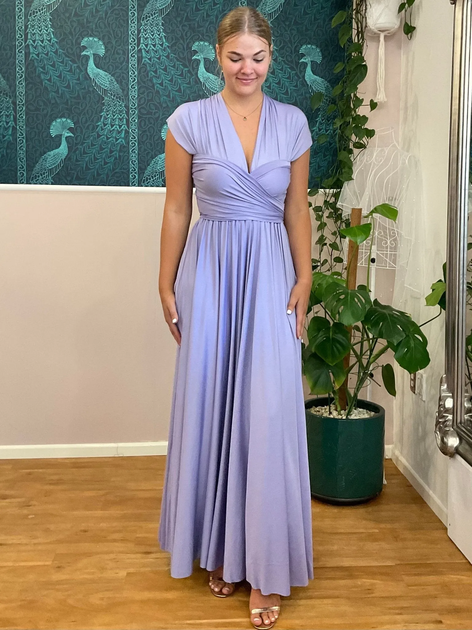 Lavender convertible Infinity bridesmaid dress Express NZ wide