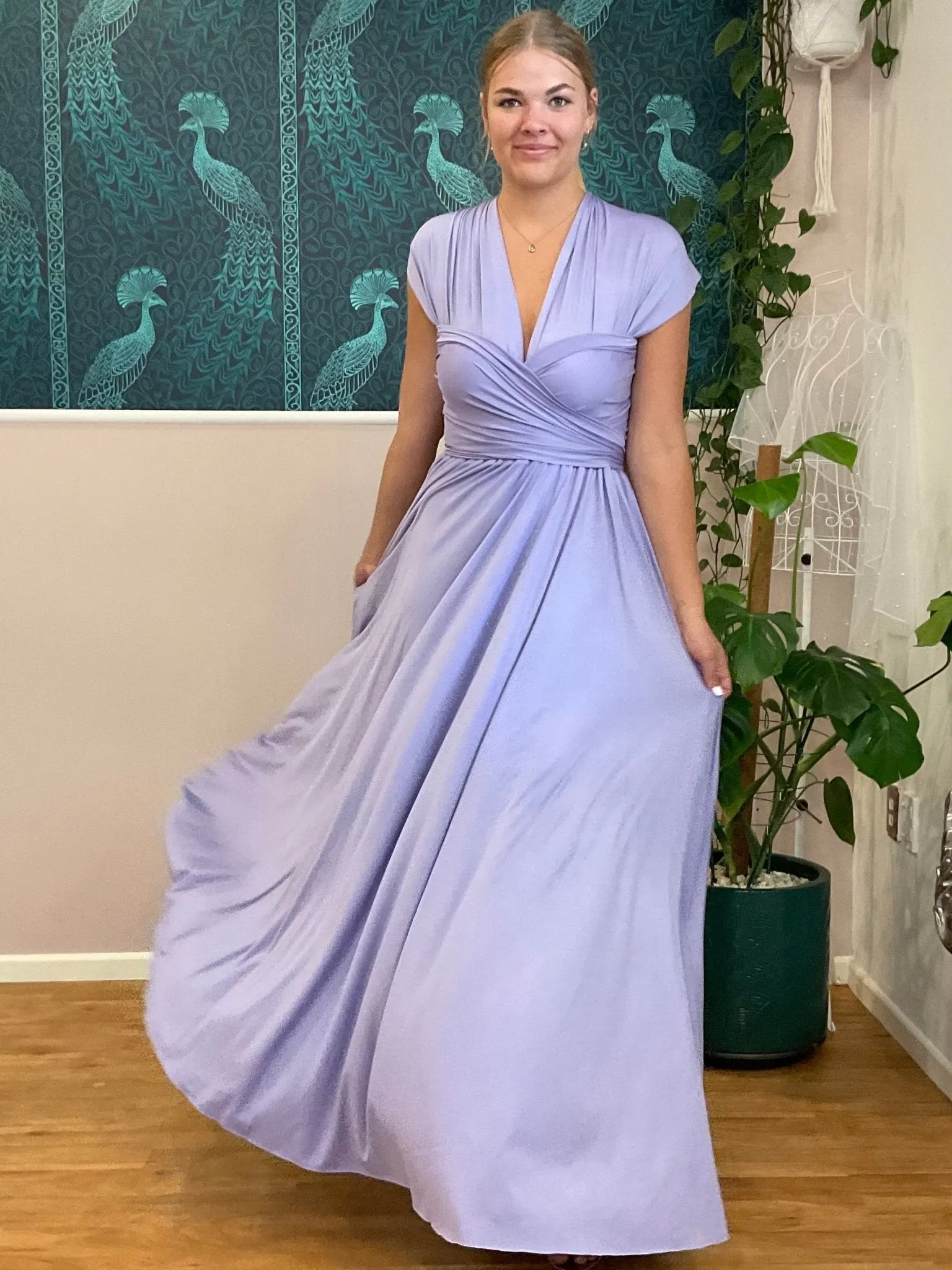 Lavender convertible Infinity bridesmaid dress Express NZ wide