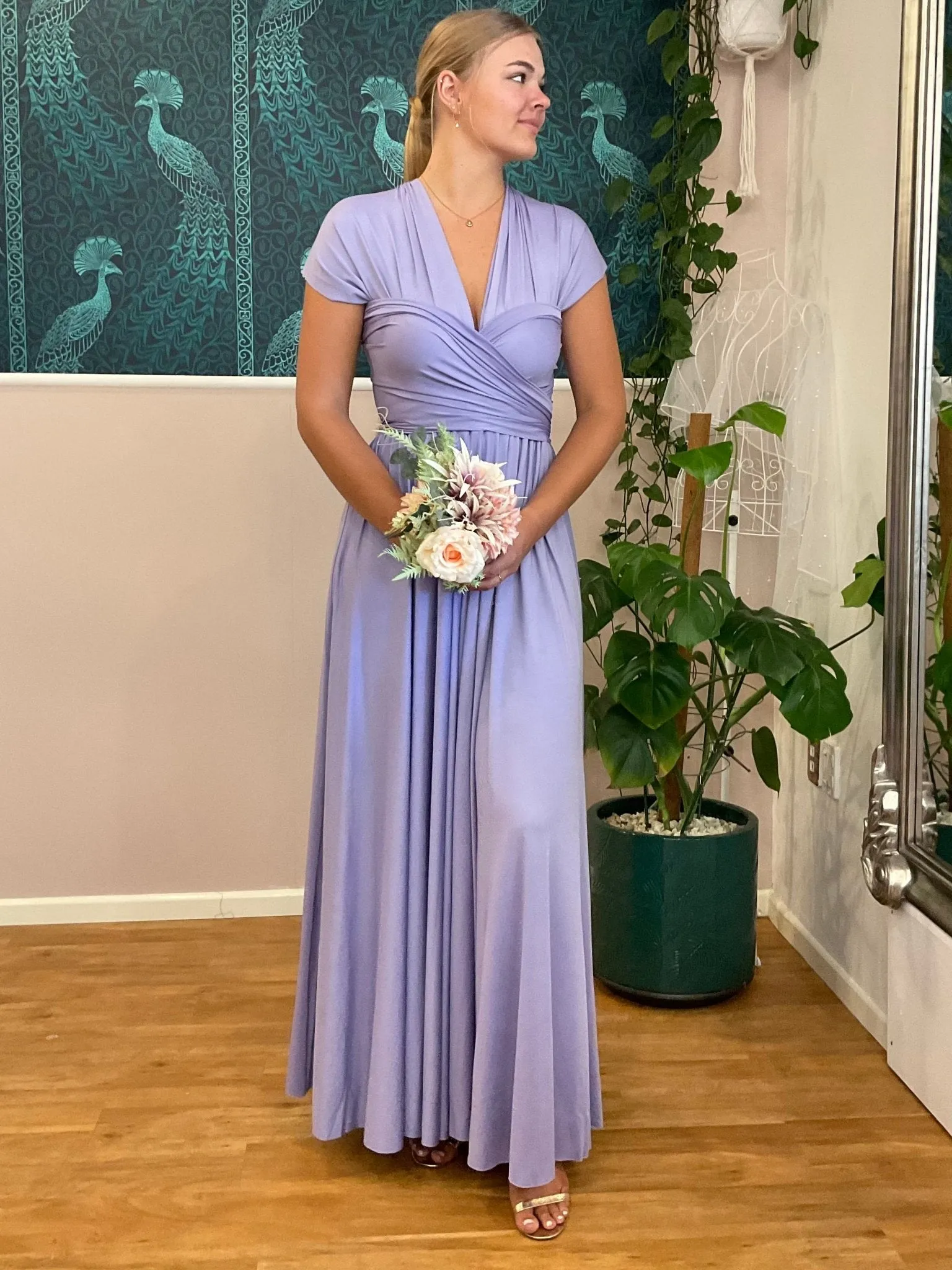 Lavender convertible Infinity bridesmaid dress Express NZ wide