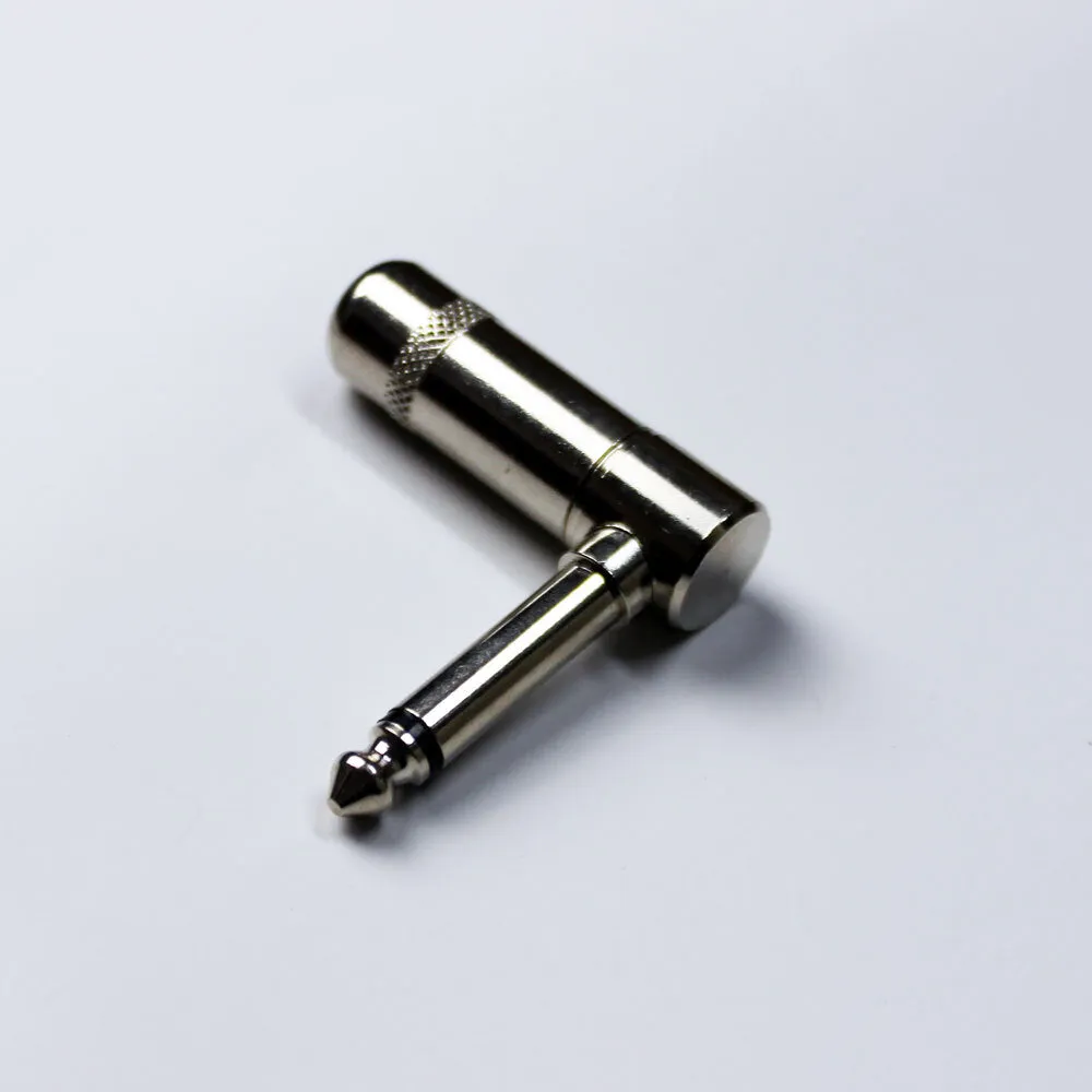 Leem 1/4" Metal Mono Right-Angled Cable Jack Plug (Pk-1)