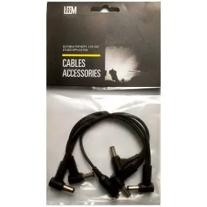 Leem Power to 5-Pedals Daisy Chain Cable with Angled Plugs