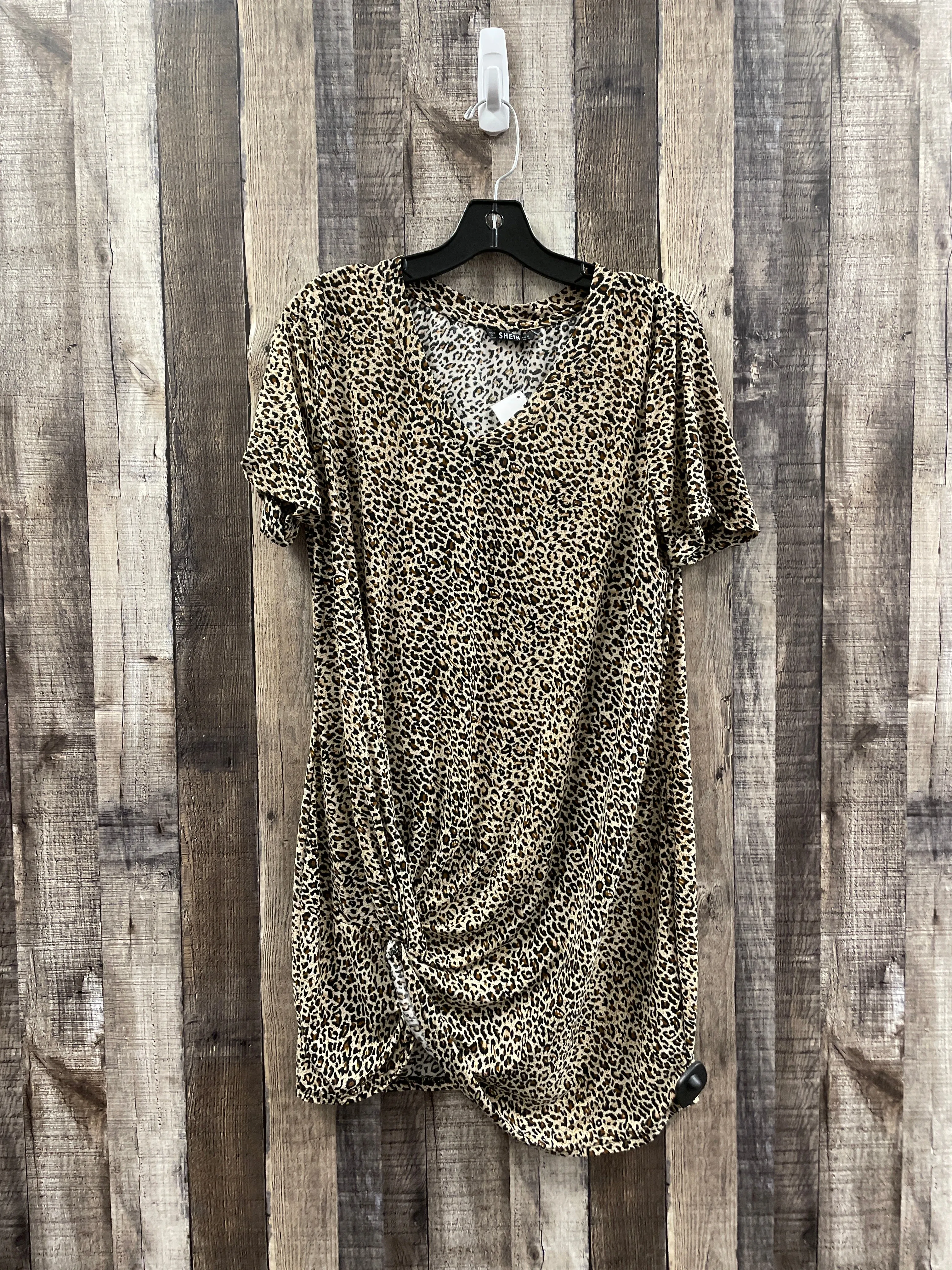 Leopard Print Dress Casual Short Shein, Size Xl
