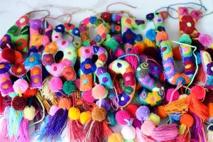 Letters - Mexican Letter Embroidered Ornaments handmade in Chiapas Mexico