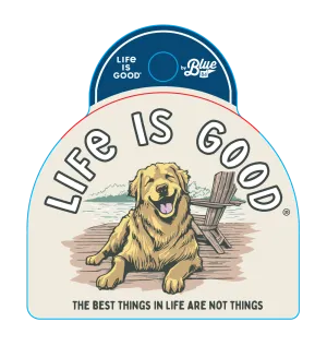 Life is Good Best Things Golden Dock Sticker