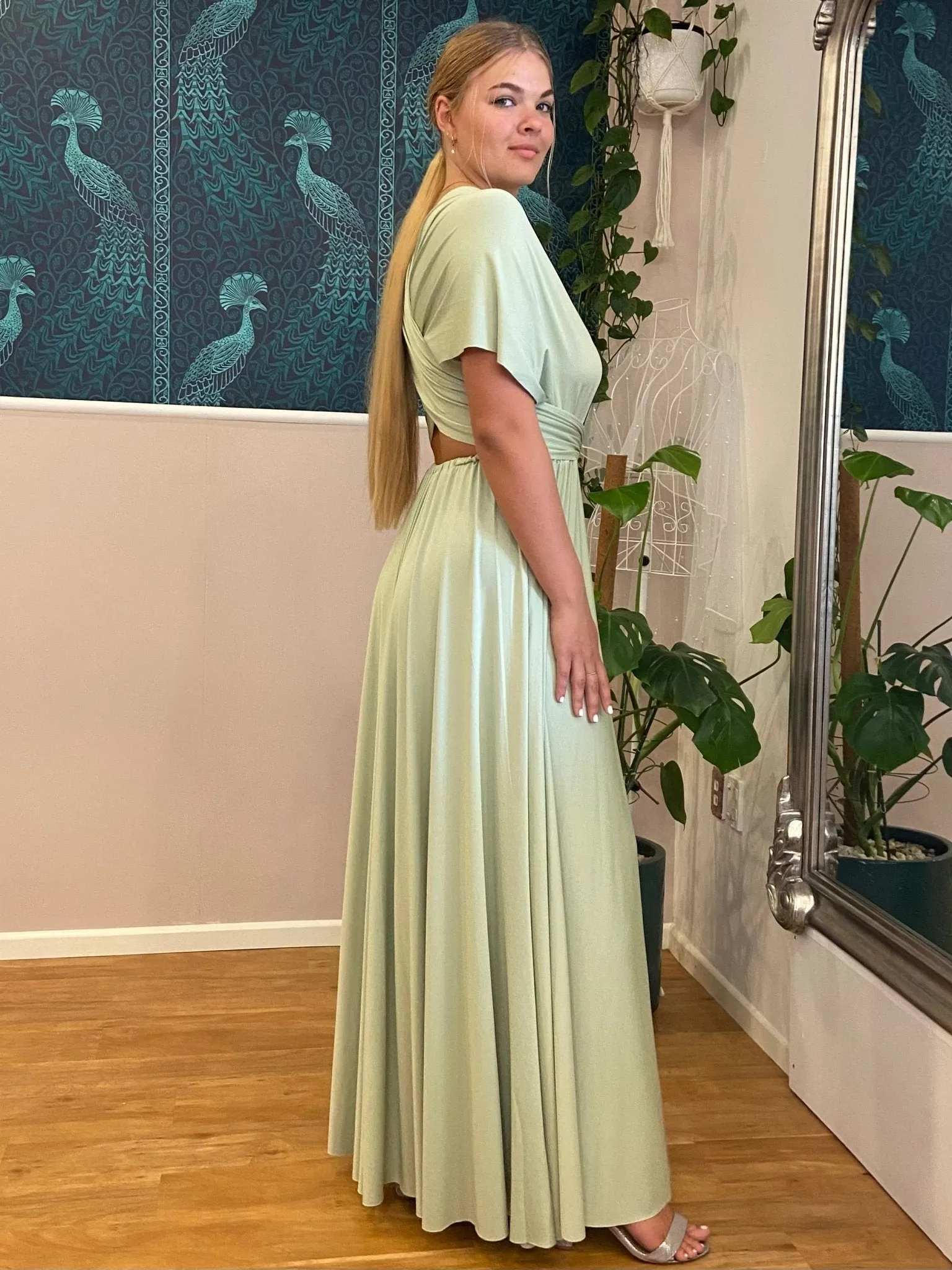 Light Olive Convertible Infinity bridesmaid dress Express NZ wide