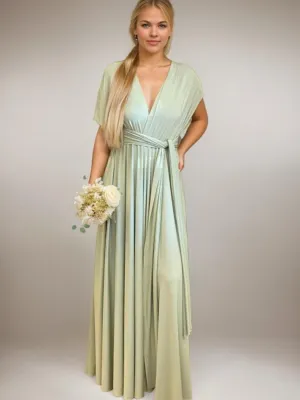 Light Olive Flower Girl Infinity dress Express NZ wide