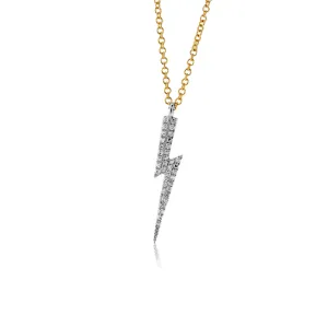 Lightning Strike Simple Diamond Pendant