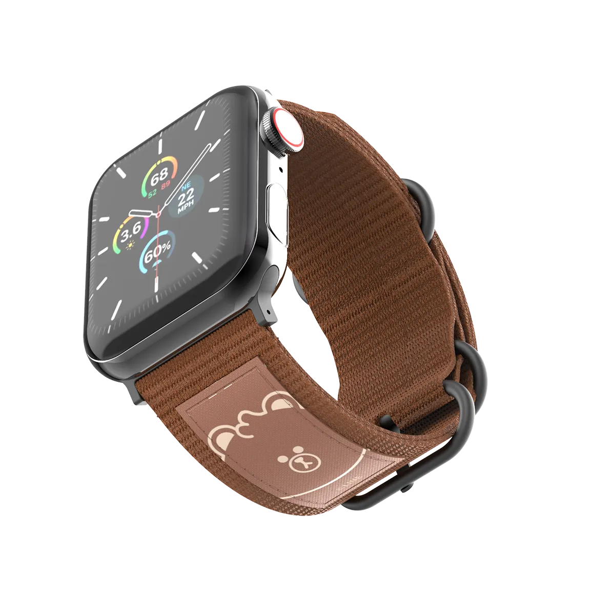 LINE FRIENDS MEETS thecoopidea BELT - Durable Nato 42/44/45mm Watch Straps Set for Apple Watch Series 1-8 & SE
