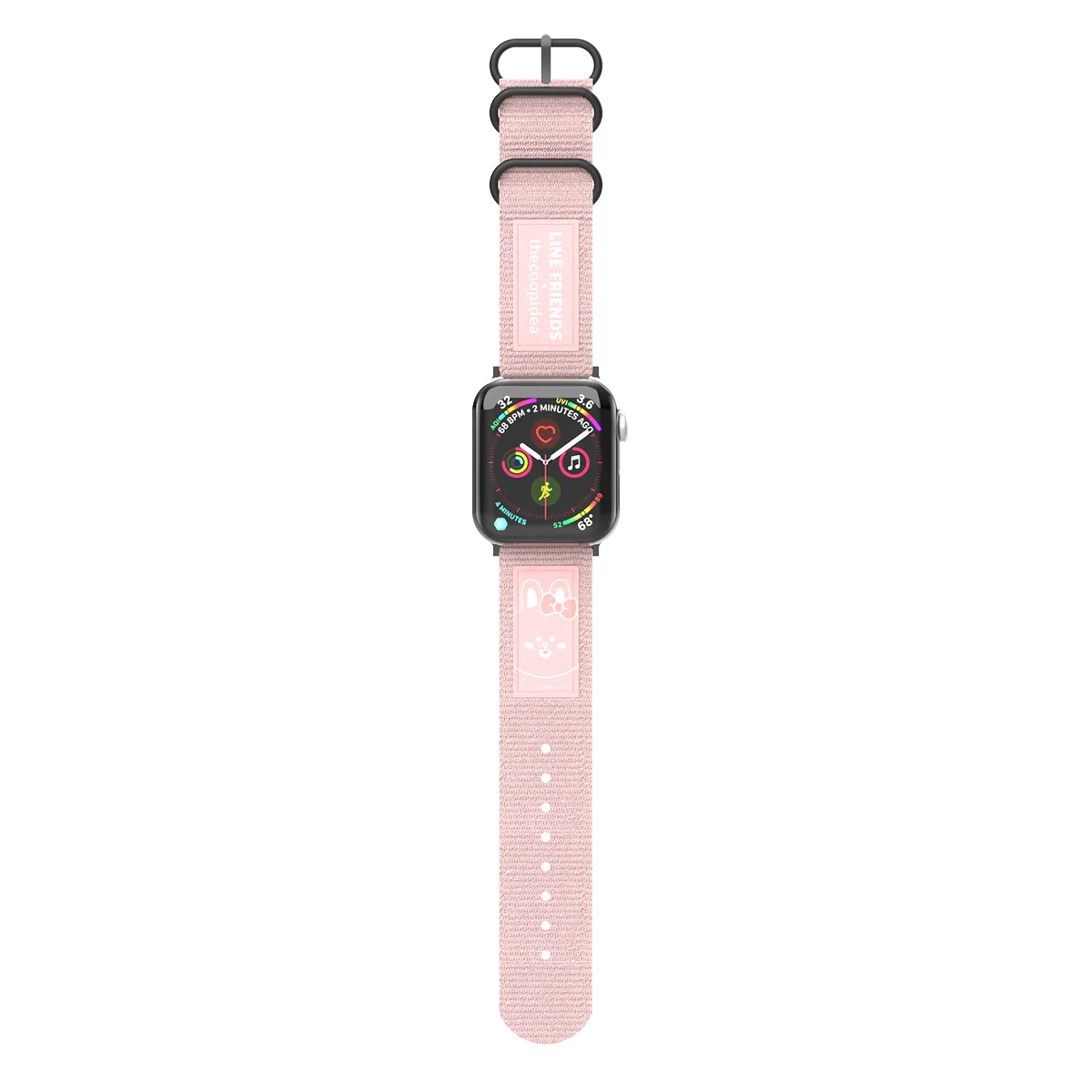 LINE FRIENDS MEETS thecoopidea BELT - Durable Nato 42/44/45mm Watch Straps Set for Apple Watch Series 1-8 & SE